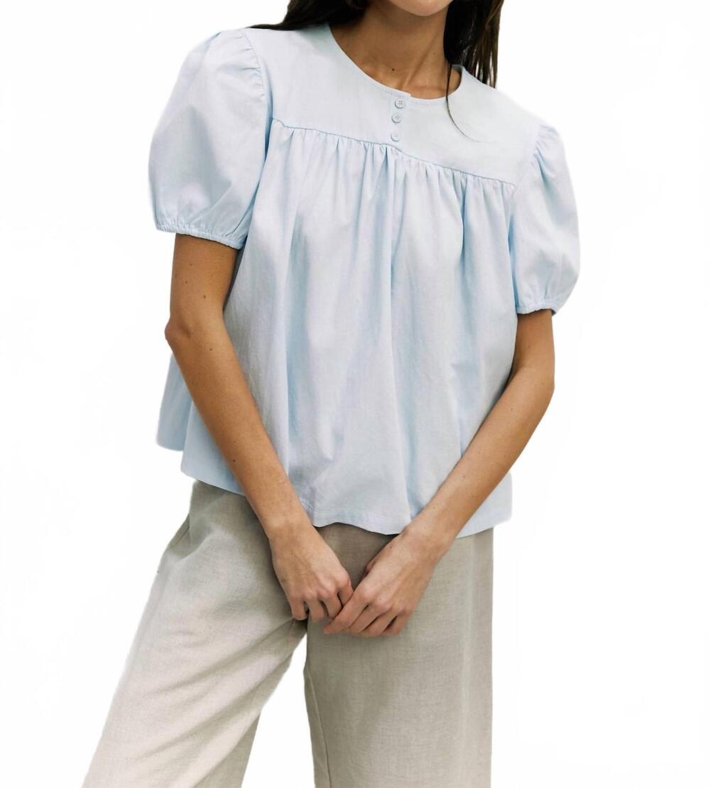 NEW MOD REF the ava cotton top in blue